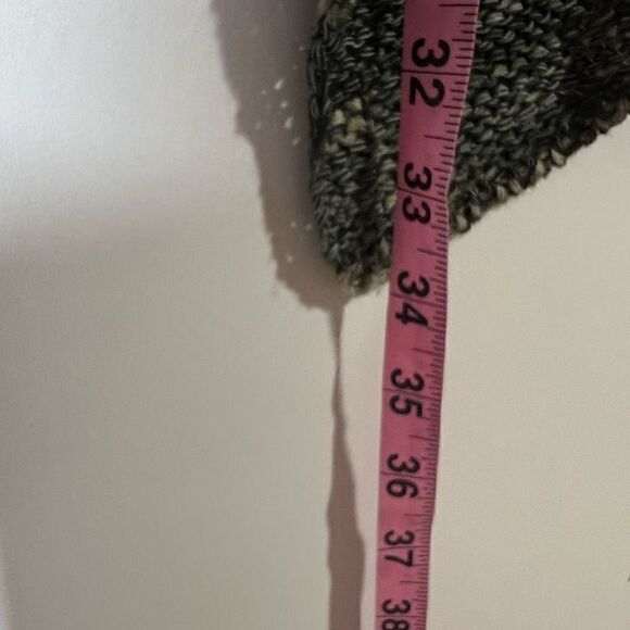 PrAna Asymmetrical Knit Earth Tones Oversized V-neck Sweater - Picture 3 of 9